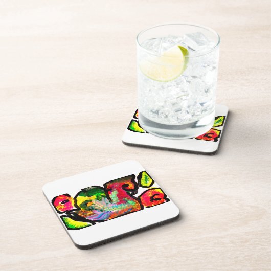 Peacock spring Art Getränkeuntersetzer (Rechte Seite)