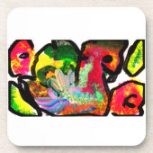 Peacock spring Art Getränkeuntersetzer (Vorderseite)