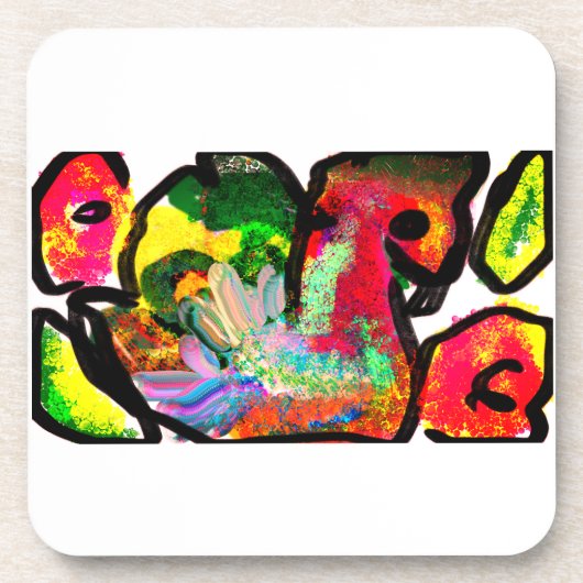 Peacock spring Art Getränkeuntersetzer (Vorderseite)