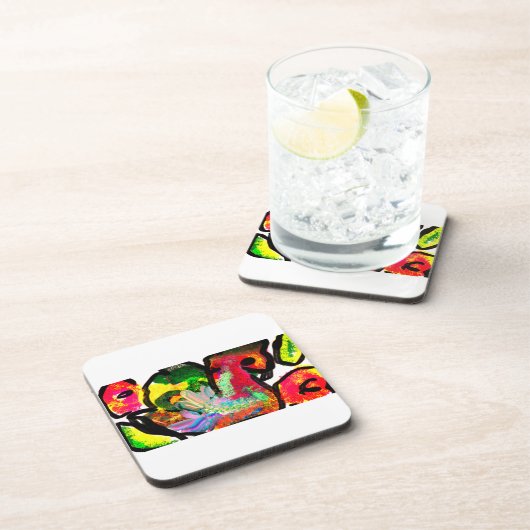 Peacock spring Art Getränkeuntersetzer (Rechte Seite)