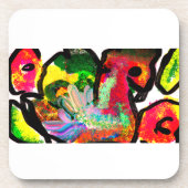 Peacock spring Art Getränkeuntersetzer (Vorderseite)