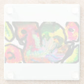 Peacock spring Art Glasuntersetzer (Rückseite)