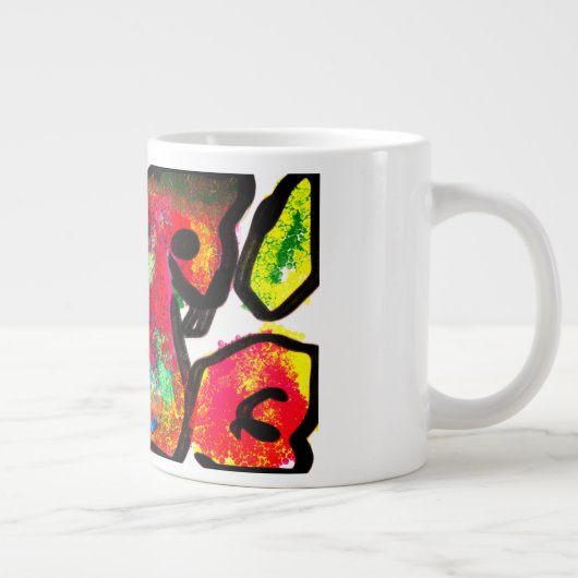 Peacock spring Art Jumbo-Tasse (Rechts)
