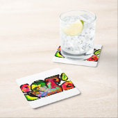 Peacock spring Art Rechteckiger Pappuntersetzer (Vor Ort)