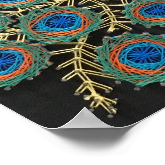 Peacock String Art Poster (Ecke)