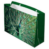 Peacock Strut Große Geschenktüte (Rückseite Schrägansicht)