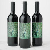 Peacock Strut Weinetikett (Flaschen)