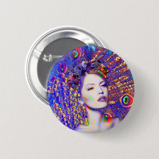 Peacock Tance Button (Vorne & Hinten)