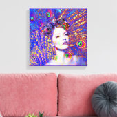 Peacock Tance Leinwanddruck (Insitu (Wohnzimmer))