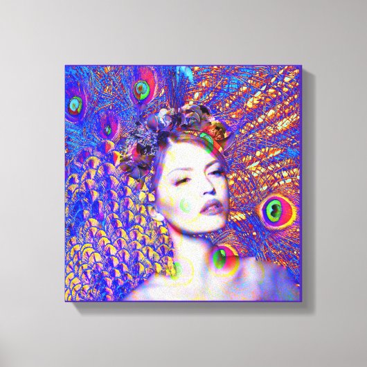 Peacock Tance Leinwanddruck (Vorderseite)