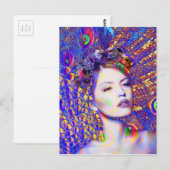 Peacock Tance Postkarte (Vorne/Hinten)