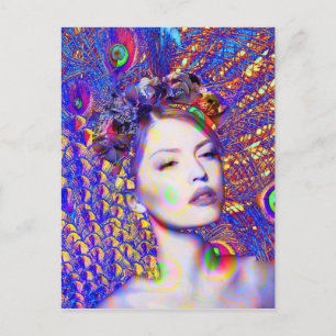 Peacock Tance Postkarte