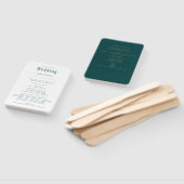 Peacock TEAL Green Wedding Program Fächer (Non-assembled)