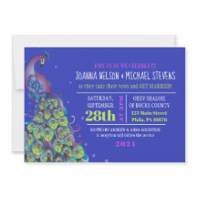 Peacock Thema Hochzeit Einladung Party Einladung B