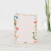 Peacock Theme Wedding Einladung (Rückseite)