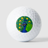 Peacock Themed Golf Ball (Vorderseite)