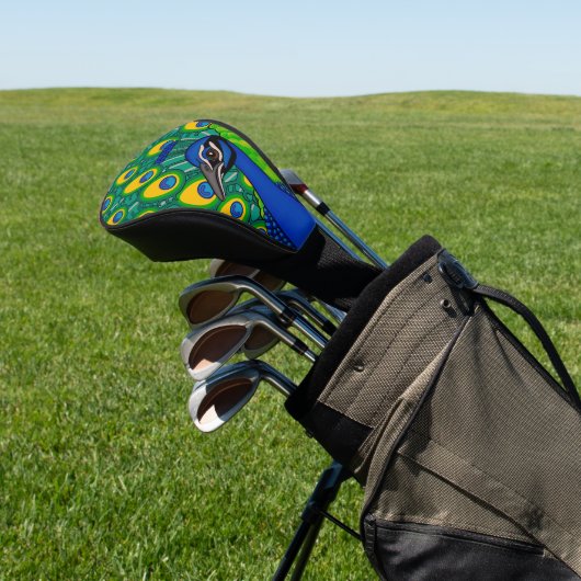 Peacock Themed Golf Driver Cover Headcover (In SItu)