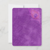 Peacock Themenabend Lila Hochzeit Probe Dinner Einladung (Rückseite)