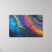 Peacock Titanium Macro Leinwanddruck (Vorderseite)