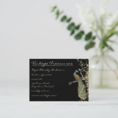 Peacock Tree Leaf Grunge Swirl Design Visitenkarte (Stehend Vorderseite)