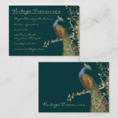 Peacock Tree Leaf Grunge Swirl Design Visitenkarte (Vorne/Hinten)