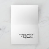 Peacock Tropical Art Hawaiian Funny Happy Birthday Karte (Innenseite)