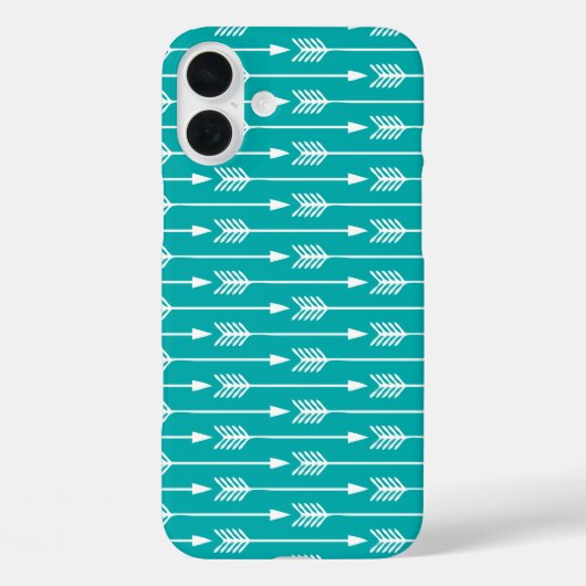 Peacock Turquoise Arrows Pattern Case-Mate iPhone Hülle (Rückseite)