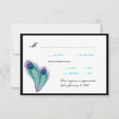 Peacock Tuxedo RSVP Cards (Vorderseite)