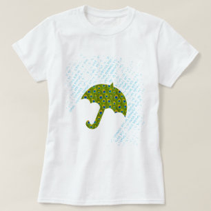Peacock Umbrella-Brautparty-T - Shirt