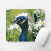 Peacock und Daisies Mouse Pad Mousepad (Mit Mouse)