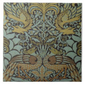 Peacock und Dragon (von William Morris) Fliese (Vorderseite)
