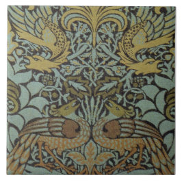 Peacock und Dragon (von William Morris) Fliese