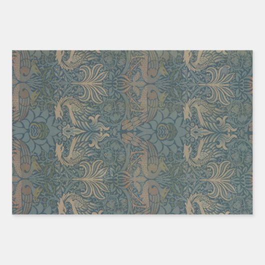Peacock und Dragon von William Morris Geschenkpapier Set (Vorderseite 3)