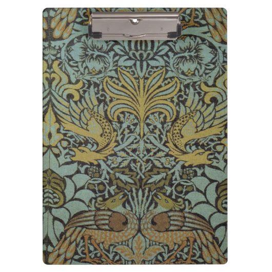 Peacock und Dragon (von William Morris) Klemmbrett (Vorderseite)
