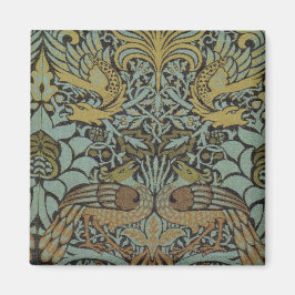 Peacock und Dragon (von William Morris) Magnet