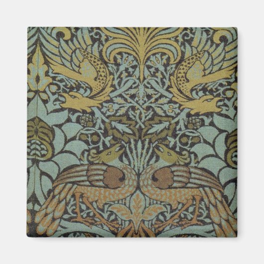 Peacock und Dragon (von William Morris) Magnet (Vorne)