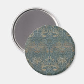 Peacock und Dragon von William Morris Magnet (Vorderseite/Rückseite)