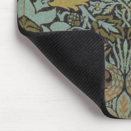 Peacock und Dragon (von William Morris) Mousepad (Ecke)