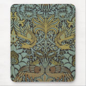 Peacock und Dragon (von William Morris) Mousepad (Vorne)