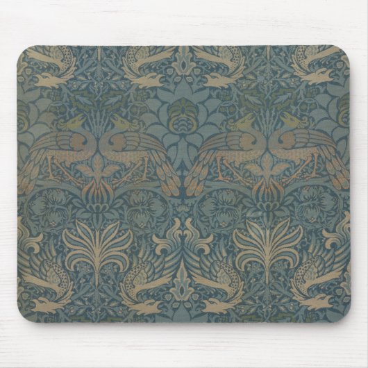 Peacock und Dragon von William Morris Mousepad (Vorne)