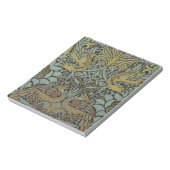 Peacock und Dragon (von William Morris) Notizblock (Rotiert)