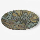 Peacock und Dragon (von William Morris) Pappteller (Schrägansicht)