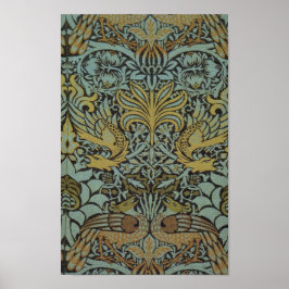 Peacock und Dragon (von William Morris) Poster