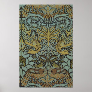 Peacock und Dragon (von William Morris) Poster