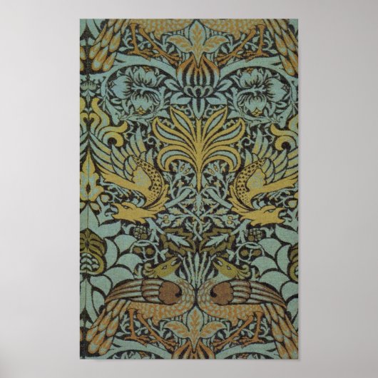 Peacock und Dragon (von William Morris) Poster (Vorne)