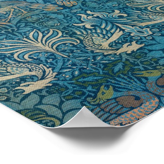 Peacock und Dragon von William Morris Poster (Ecke)