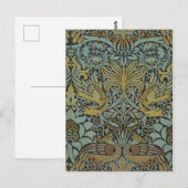 Peacock und Dragon (von William Morris) Postkarte (Vorne/Hinten)