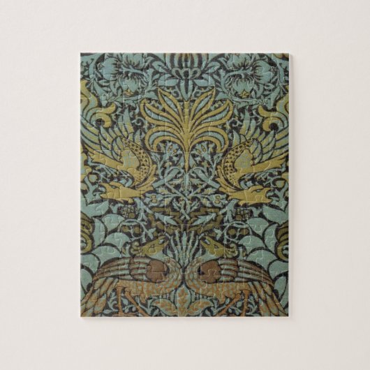 Peacock und Dragon (von William Morris) Puzzle (Vertikal)