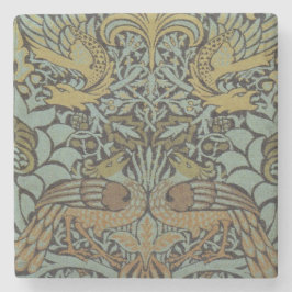 Peacock und Dragon (von William Morris) Steinuntersetzer