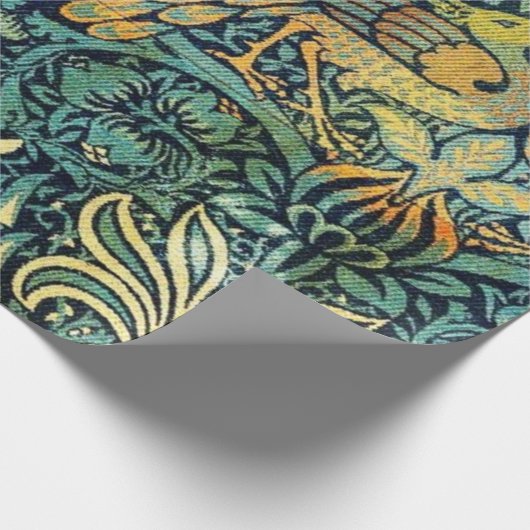 Peacock und Dragon William Morris Geschenkpapier (Ecke)